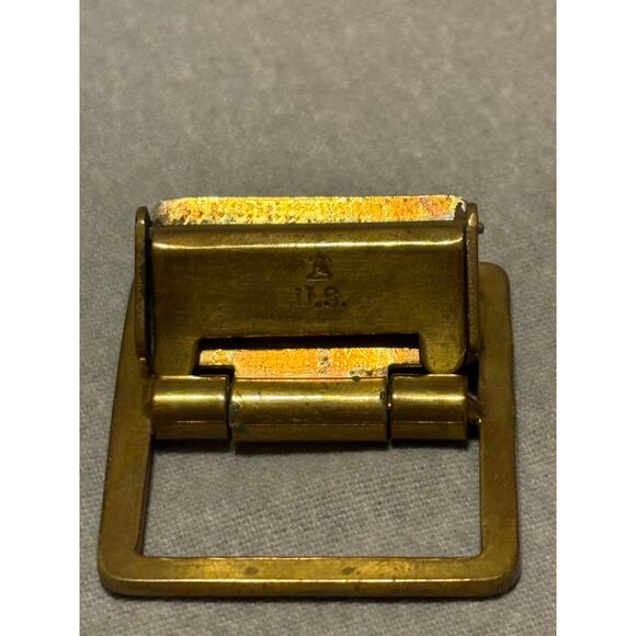 VTG US Military 1970 Vietnam Era Marine Brass Belt Buckle - Picture 2 of 6